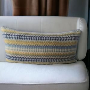 Decorative Chevron lumbar throw pillow with insert. NWOT